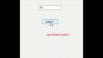 6. Örnek = C# İf Else Yapısında Büyük, Küçük Ve Eşit Olma Durumunu Hesaplayan Uygulama