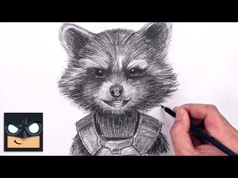 How to Draw Rocket Raccoon Sketch a Fluffy Guardian of the Galaxy