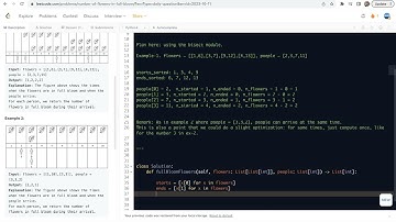 leetcode 2251 [Google Interview Q]. Number of Flowers in Full Bloom - binary search