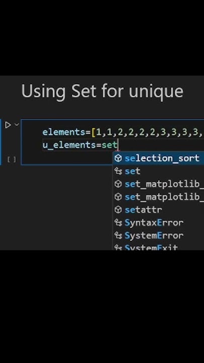 Eliminate Duplicates in Python with Sets! #pythontutorial # ...