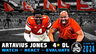 4⭐ DL: Artavius Jones | Highlight Review | #Miami Commit | #WRE24