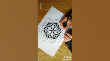 Mandala art #mandala #geometric #patterns #easy #drawing #satisfying #art #shorts #mandalaart #viral