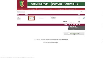 First demo of web to print system