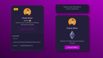 Web3 Project | Connect Web3 Application With MetaMask Project | Check Transaction, Ether #web3