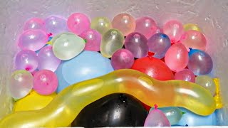 Pop Colorful Water Balloons - Popping Balloons!! (Slow Motion)