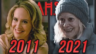 Evolution of Sarah Paulson in AHS (2011 - 2021)