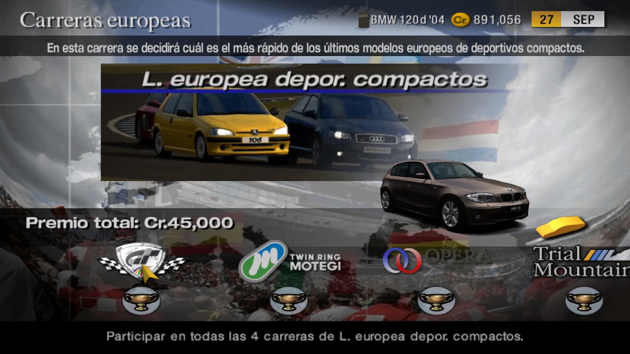 Gran Turismo 4 Spec II Mod Pt. 86: Carreras Europeas (Liga europea de deportivos compactos)