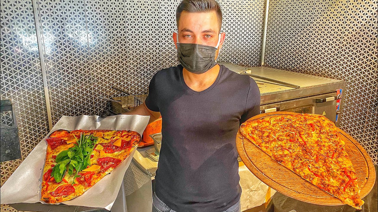 TÜRKİYE'DE TEKİM | BENDEN BAŞKA  YAPAN YOK | ÜÇGEN ŞEKLİNDE DEV PİZZA | SOKAK LEZZETLERİ