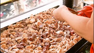 A day at a old style organ meat stall that sells 40 kg a day - Japanese Street Food