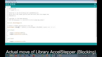 Actual move for library AccelStepper (Blocking)