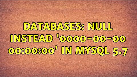 Databases: Null instead 