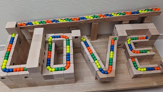 Marble Run ASMR ☆ Let's write 'LOVE' with Cuboro + Bornelund + Transparent pipe + HABA