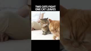 TWO CATS FIGHT, ONE CAT LEAVES #CutestFightEver #CatFight #Kittisaurus