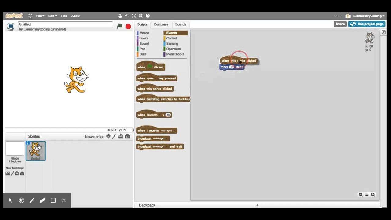 Getting Started with Scratch Part 1 - YouTube