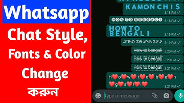 How To Change Whatsapp Chat Style Color And Font | Whatsapp Font Style Change Blue Font In Whatsapp