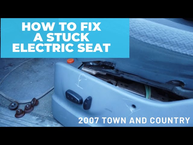 How to fix a stuck electric car seat - YouTube