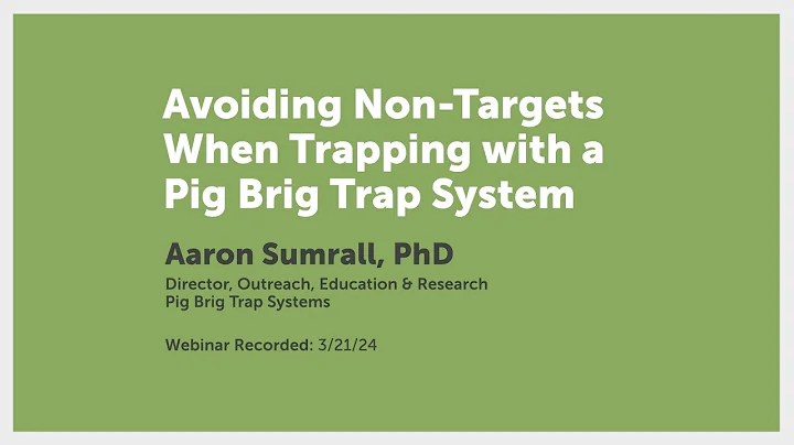 Avoiding Non-Targets When Trapping with a Pig Brig Trap System | Pig Brig Trap Systems