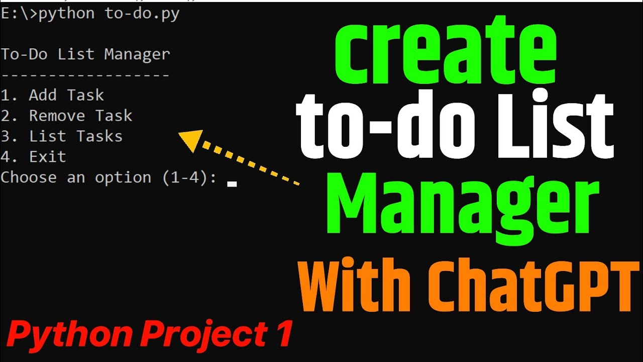 Create a To-Do List Project in Python with ChatGPT | Build Your First ...
