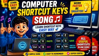 Computer Shortcut Keys Song 🎵 | Learn Shortcut Keys Easy Way 💻
