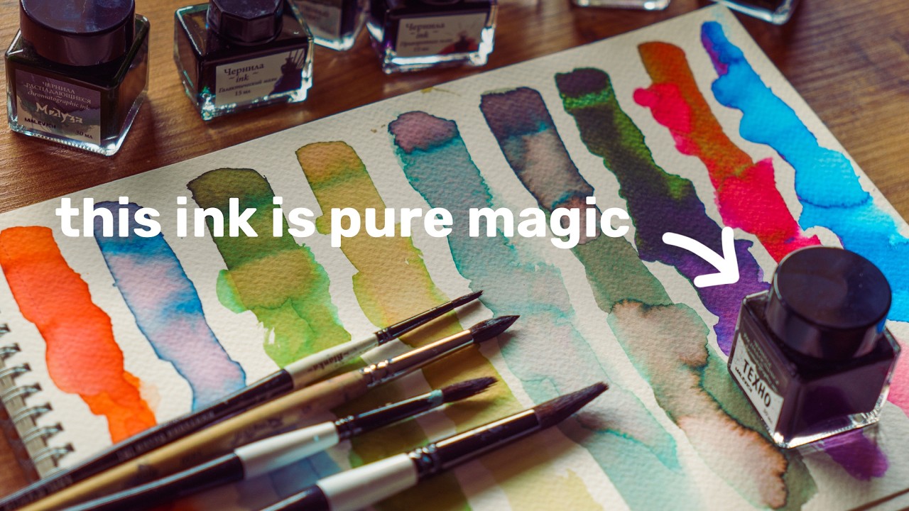 ink tutorial for beginners ☆ painting with disintegrating ink - YouTube