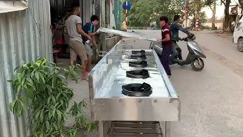 Bếp á 5 họng công nghiệp mới 100% cho nhà hàng quán ăn