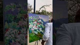 Plein air painting | Bougainvillea Flowers art #art #artist #painting