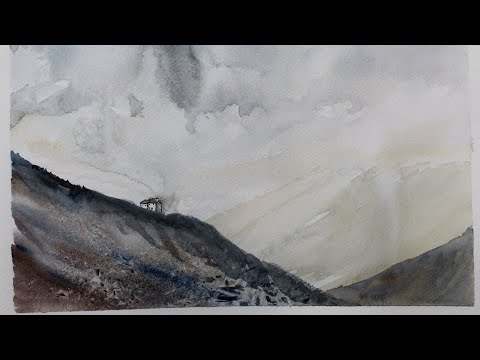 A quick atmospheric watercolour painting #fabriano paper