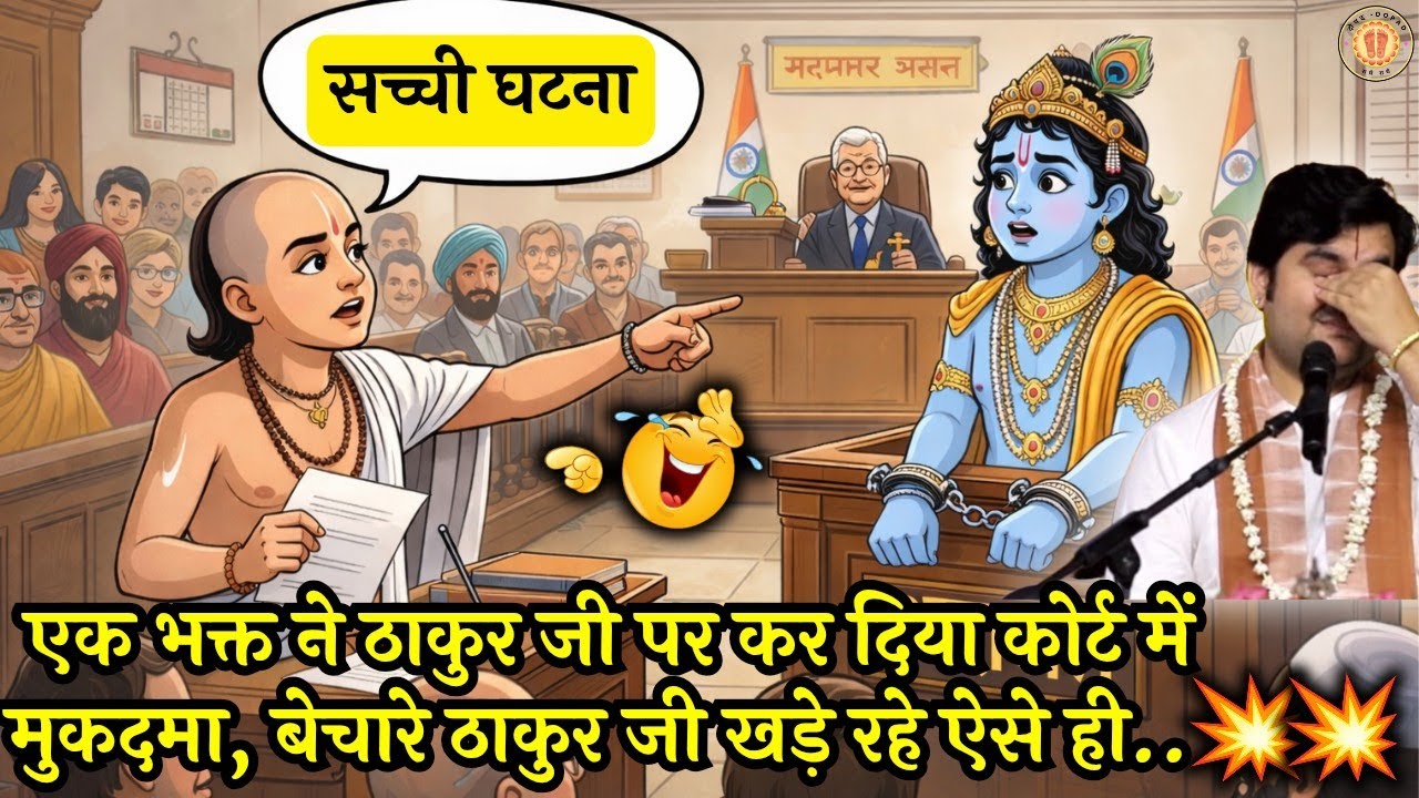 Ek bhakt ne kar diya thakur ji par court case bechare khade rhe i #indreshji #katha #radheradhe 