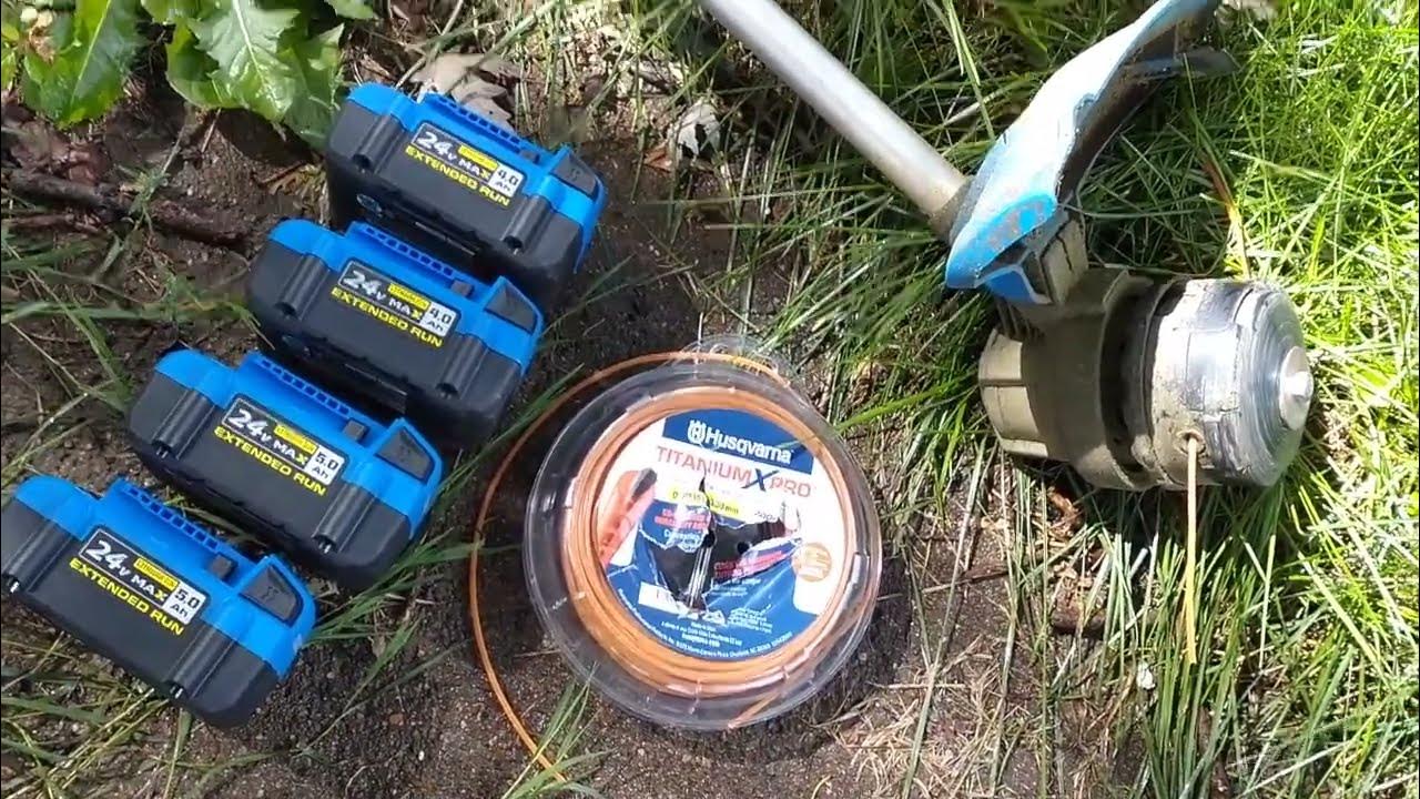 Kobalt 24volt String Trimmer, Echo SpeedFeed 400 Head in Action