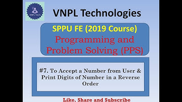 To Accept a Number from User & Print Digits of Number in a Reverse Order | SPPU FE | PPS | Python