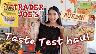 Trader joe's taste test haul|kungpao brussels spouts, cheese dip, Vegetable white bean gratins