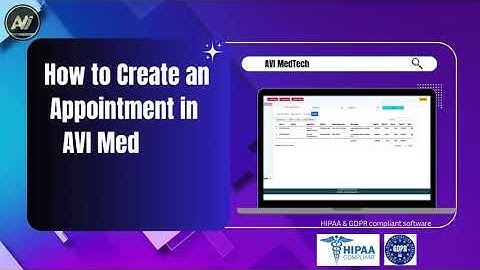 How to Create an Appointment in AVI MedTech Clinic Management Software