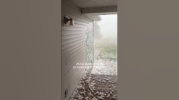 Softball-Sized Hail Destroys Homes in Nebraska – Caught on Camera! #hail #hailstorm #severeweather