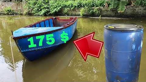 tự chế thuyền từ thùng phi nhựa. phiên bản mới