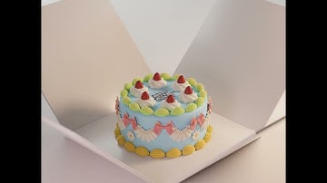 StrawberryCake #art #digitalart #cute #procreate #artist #creative #shorts #blender #blender3d #cake