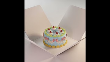 StrawberryCake #art #digitalart #cute #procreate #artist #creative #shorts #blender #blender3d #cake