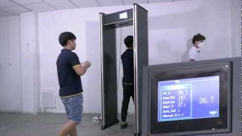 Walk through body temperature scanner infrared thermometer Non-Contact Auto COVID-19 Solutions AI