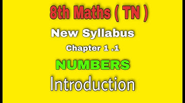 TN Samacheer 8 th maths chapter 1.1 Introduction New  2021 #samacheer #easymaths #8thmaths