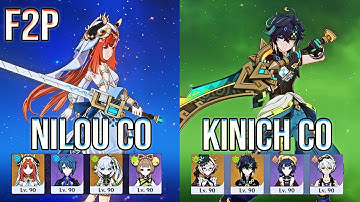 F2P Nilou C0 Bloom & Kinich C0 Burning Spiral Abyss Floor 12 Genshin impact