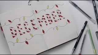 ASMR | December 2019 | Plan With Me! (Relaxing Bullet Journal Design)