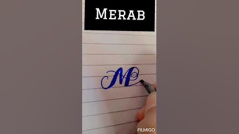 how to write name merab with cut marker