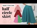 How to sew a half circle skirt (4 panels) | step by step, beginner-friendly | draft your own pattern