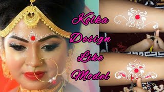 Chandan design||chandan Design for bengali bride|kolka design