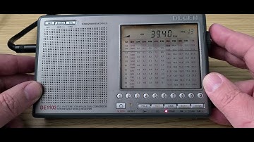 Degen DE1103 Tuning 3000 - 4000 kHz Shortwave Utility broadcast and 80 meter band signals SSB AM