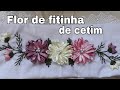 Flores de cetim fácil de fazer, econômica e lindas. Com fita número um.  
Modelo 26