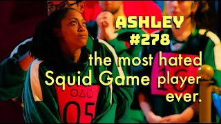Ashley 278 the eye-rolling hypocrite that knocked out Trey on the Glass Bridge. Squid Game Challenge
