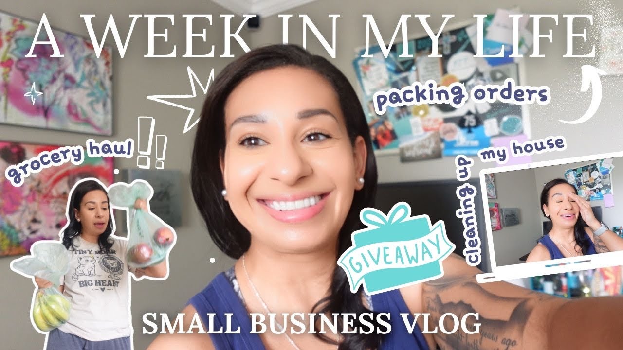 GIVEAWAY + Week in My Life as a Christian Small Business Owner | Grocery Haul Bible Study & BTS Vlog