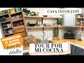 TOUR POR MI COCINA DE INFONAVIT- ORGANIZACIÓN GABINETES- ORGANIZACIÓN ALACENA- COCINA AMPLIADA