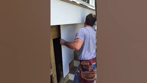 Scribing plywood around stairs part 3