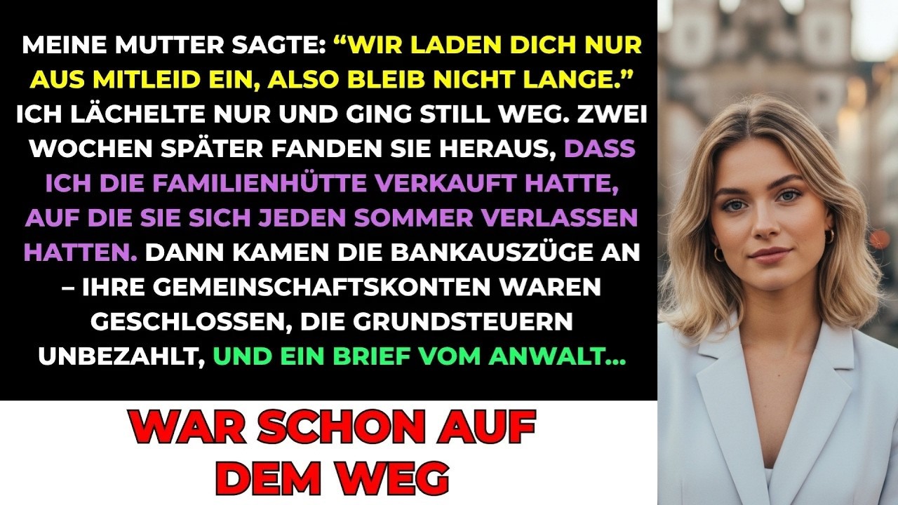 Meine Mutter Sagte： „Wir Laden Dich Nur Aus Mitleid Ein, Also Bleib Nicht Lange “ Also Ich